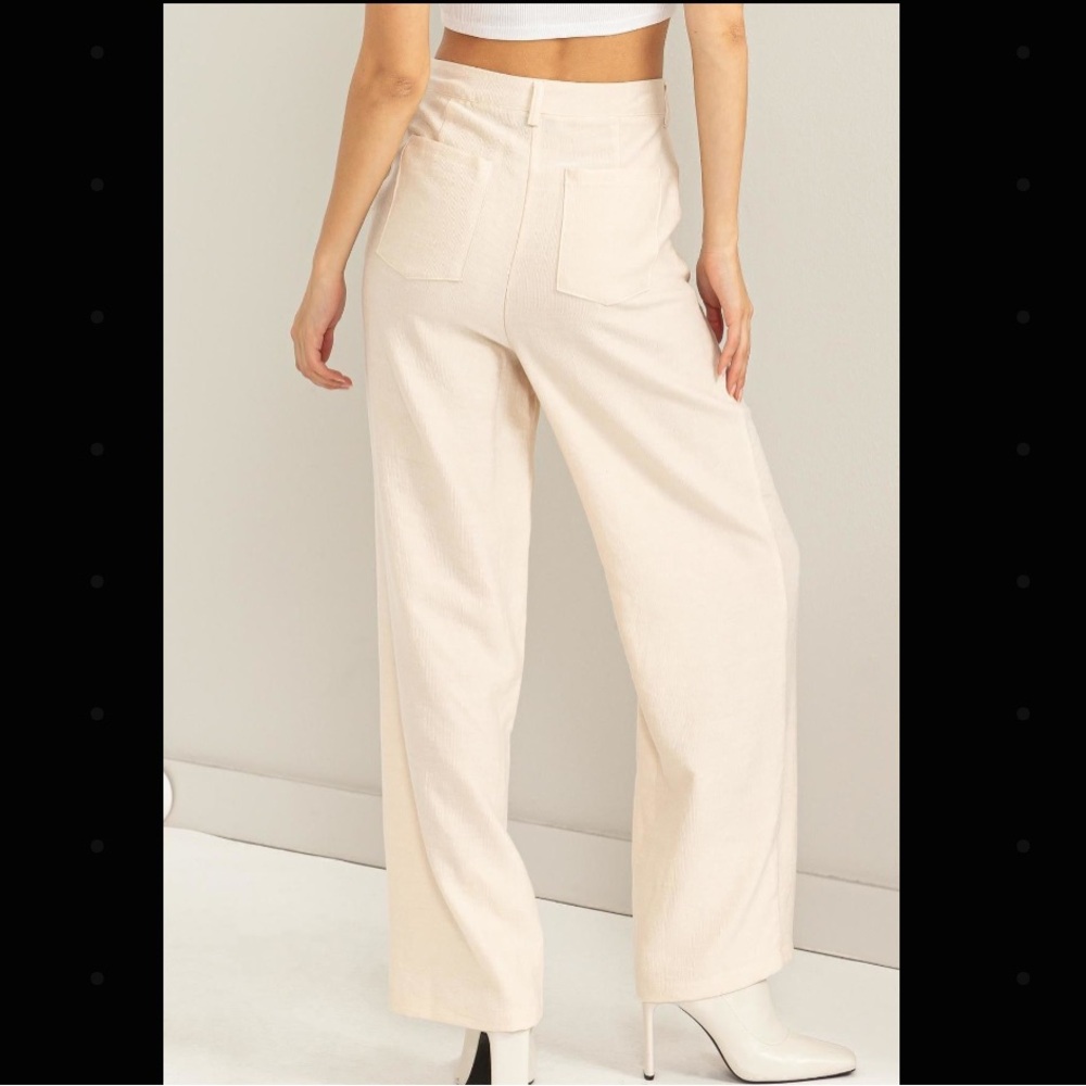 Corduroy Black Wide-Leg Cordoroy Relax Fit Pants NWT - Picture 2 of 6